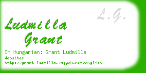 ludmilla grant business card